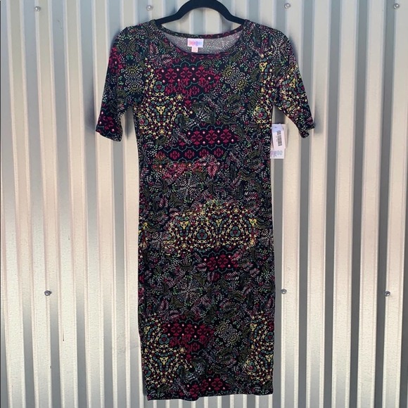 NWT Lularoe Julia Print Dress XXS - Picture 1 of 7
